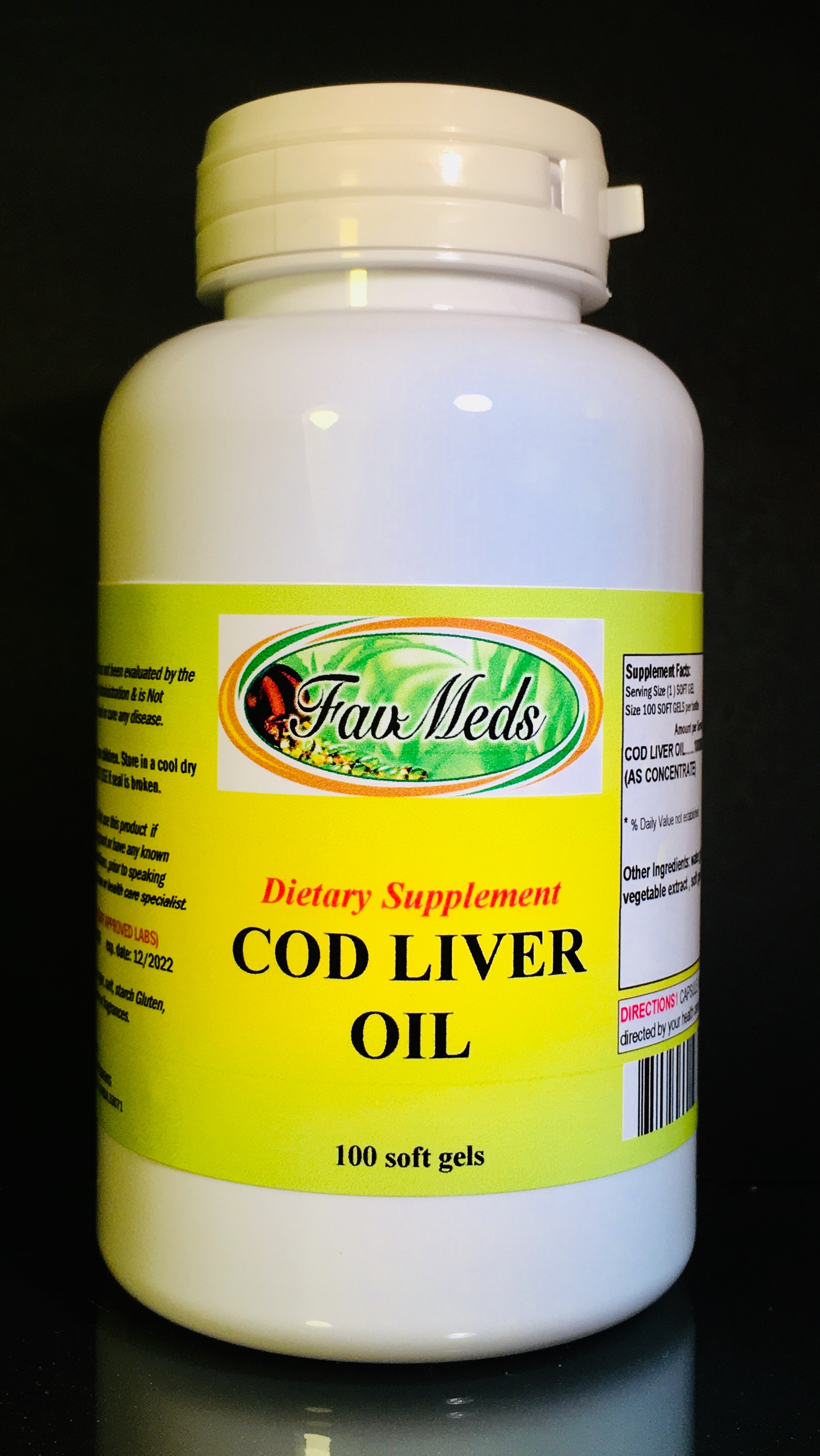Cod Liver Oil 1250mg - 100 soft gels